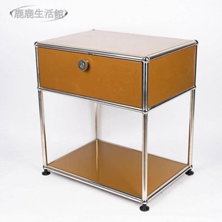 💥鹿鹿生活館💥usm櫃子 中古床頭櫃 床邊桌 抽屜櫃 臥室ins風現代模塊不銹鋼組裝極簡客廳餐邊櫃 邊幾 茶几