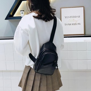 免運👜韓版軟皮時尚休閒百搭迷你小包包2025新款潮胸包女士揹包男包女尼龍 防水大容量 斜挎包 胸包 胸袋 胸前包 斜揹包