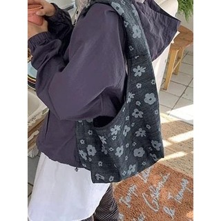 Codibook｜韓國 DAILYJOU 特麗娜花朵丹寧側背包［預購］肩背包 帆布包 女裝