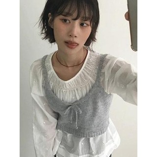Codibook｜韓國 DAILYJOU 針織細肩帶短版背心上衣［預購］針織外套 女裝