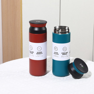 【新品推薦】跨境日系保溫杯304不銹鋼便攜簡約咖啡杯過濾隨行杯禮品元素杯子
