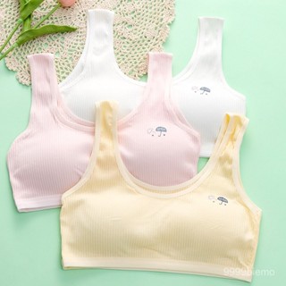 【雅格菲】運動背心 健身背心 健身內衣 瑜伽 內衣 背心批髮髮育期小初高中運動內衣學生少女款背心文胸裹抹無鋼圈薄款墊 B