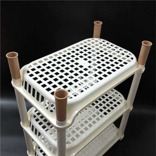 【新品推薦】W9R 小號長方架3層瀝水整理小架子置物桌面多用收納架儲物組