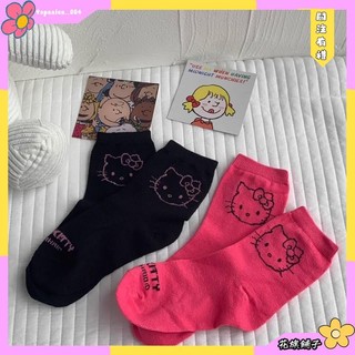 🌸花旗鋪子🌸襪子 女生 純棉 可愛 日系 可愛 卡通 HELLO KITTY