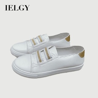 IELGY 彈力真皮小白鞋學生休閒女運動鞋