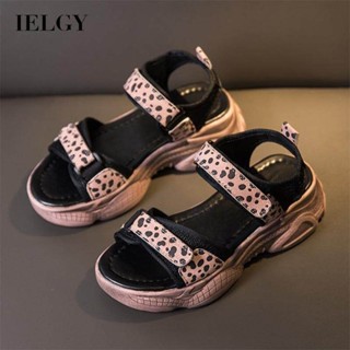 IELGY 夏潮ins厚底運動涼鞋女豹紋沙灘增高時尚羅馬
