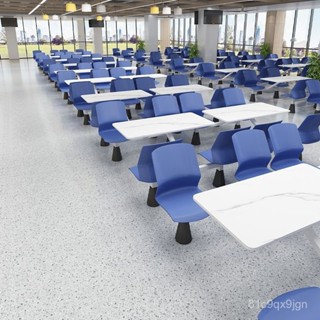 免運 餐桌椅 飯店桌椅 桌椅組閤快餐桌椅連體組閤學校食堂員工飯堂高速服務區餐廳四人位巖闆餐桌 食堂餐椅 飯店桌椅 邊桌