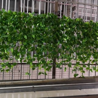 仿真植物 假綠葉 吊蘭裝飾 爬山虎壁掛藤條 塑膠綠蘿 室內吊籃 掛墻假花藤 模擬綠蘿