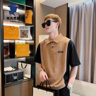 簡尚 夏季POLO衫 男士短袖ins潮牌翻領T恤休閑寬松新款韓版潮流上衣YU