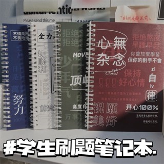 【新品推薦】ins風高顏值線圈本60張加厚A5記事本勵志文字學生作業筆記本