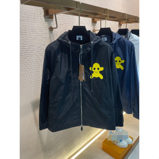 風衣 小怪獸拉鏈連帽風衣外套 薄款連帽外套 風衣外套 防風外套 / 單色風衣 防曬外套 男女運動外套熱賣