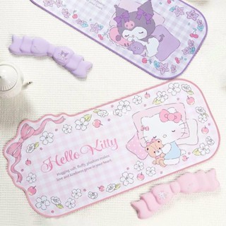 實拍/免運/三麗鷗庫洛米超大號桌墊防滑防水加厚HelloKitty電腦墊鍵盤皮革滑鼠墊