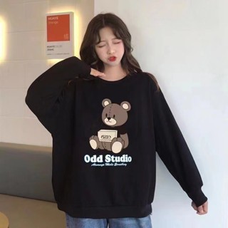 【W-SHOP】Ⓚ韓版 大尺碼 大學T 長袖上衣 長袖T恤 含棉學生衛衣大尺碼女裝圓領薄款寬鬆新版秋冬季長袖上衣 女
