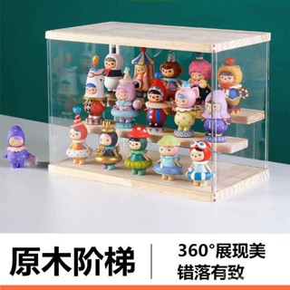 桃園快速🚚 亞克力透明展示盒盲盒泡泡瑪特積木手辦擺件收納盒桌麵香水防塵盒
