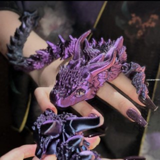 臺灣爆款💖列印玩具 爆款 禮物 擺件 優質環保列印材料 創意模擬3d列印龍寶立體玩具龍蛇手辦關節飾品女飾異寵蛇工藝玩具