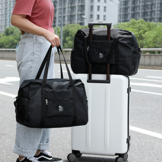 💦熱銷 免運 行李袋 旅行包 搬家行李袋 手提旅行包女 出差衣物收納包 摺疊斜跨加厚收納袋 可套行李箱拉桿箱