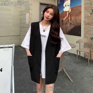 💦新款 熱銷 150公斤胖mm女裝春夏ins寬鬆V領西裝馬甲240加肥特大尺碼學生馬夾外套