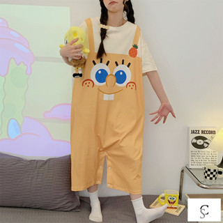 【XL-8XL大尺碼】👩睡衣睡裙 女生睡衣 睡裙女夏季寬鬆睡衣海綿寶寶連體睡衣女夏季短袖可愛卡通睡裙學生宿捨可外穿家居