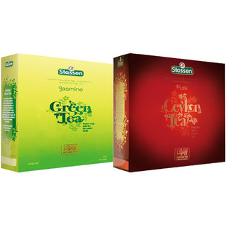 【聖寶】司迪生 Stassen 茉莉綠茶 精選紅茶 紙盒裸包 - 100入/盒