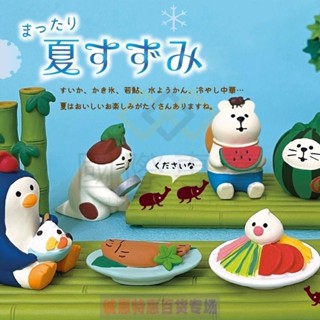 zakka貓咪夏日西瓜潮玩手辦樹脂擺件可愛治癒系ins風庭院桌面裝飾樹脂 貓咪桌面擺件 車用 家居 辦公室 裝飾