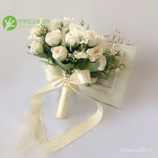 韓式領證拍照手捧花新娘結婚婚禮仿真花道具拍照攝影手工混搭花束 【蒸蒸日上生活館】