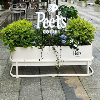 免運 花箱室外可移動種植箱花園花墰奶茶店外擺隔斷圍欄鐵藝花槽盆定製種植箱 陽臺種菜盆 菜盆 陽臺花盆 養殖箱