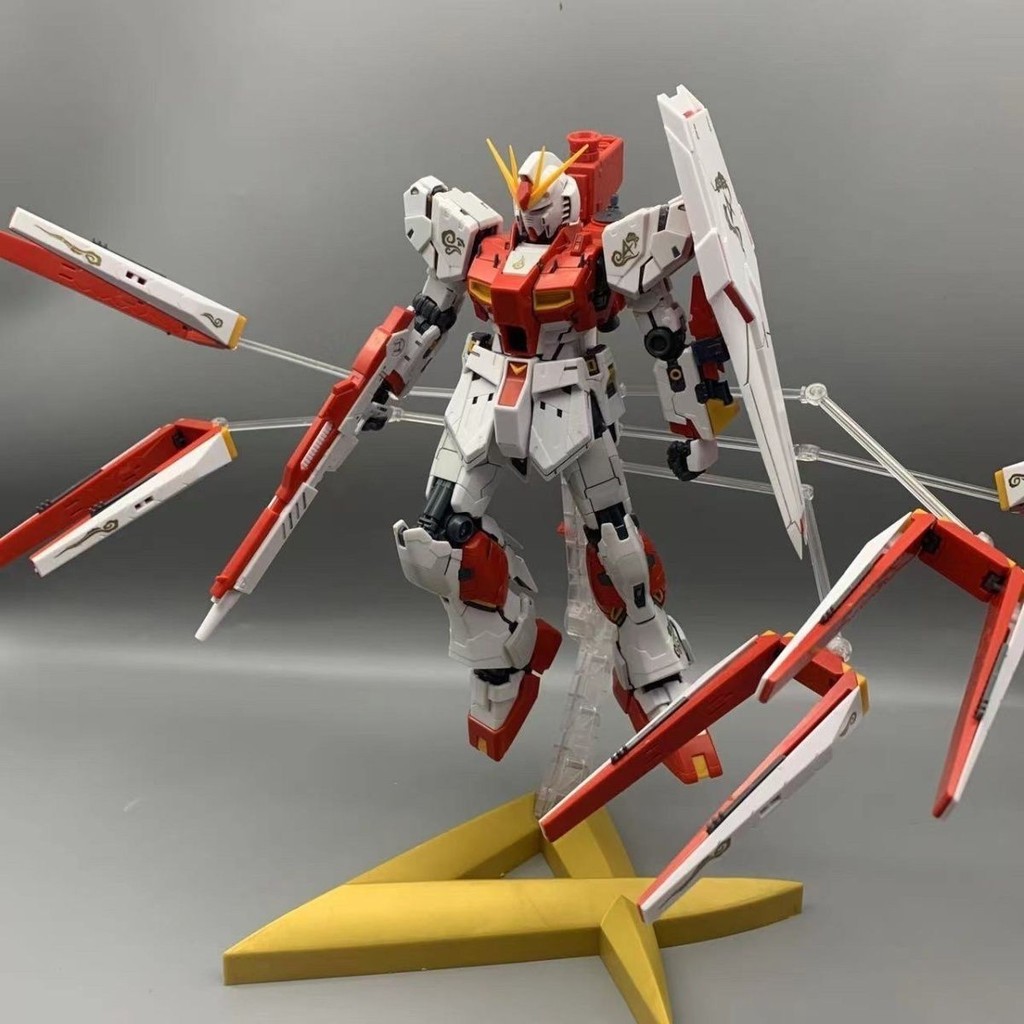 6619 限定版 卡牛 中國紅配色 MG 1/100 鋼彈組裝模型 高達模型 大班高達 拚裝模型 組裝模型 玩具模型