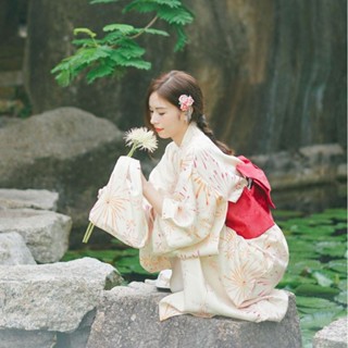 ISLAND#日式和服 約拍寫真服和服女正裝傳統櫻花浴衣和風振袖正統神明少女改良中國風複古
