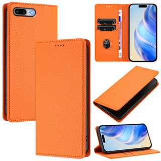 適用 iPhone 8 7 Plus SE2 SE3 手機殼 荔枝紋 翻蓋手機套 磁吸皮套 插卡錢包 保護套 全包防摔
