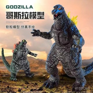 🔥臺灣發貨🔥恐龍玩具軟膠髮聲哥斯拉怪獸互動組閤模擬遠古恐龍兒童玩具男女孩