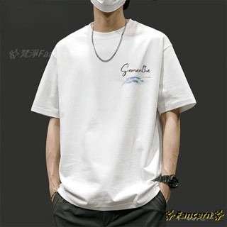 ✨Fancern✨ 臺灣出貨 100%純棉高磅純棉t恤美式上衣男生短T短袖寬鬆男女不拘韓版Oversize大呎碼A011