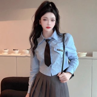 風の詩 防曬外套女生衣服白色襯衫女小個子長袖學生jk製服純慾襯衣領帶學院風短袖上衣短款雪紡上衣短袖襯衫短袖t恤女長袖上衣