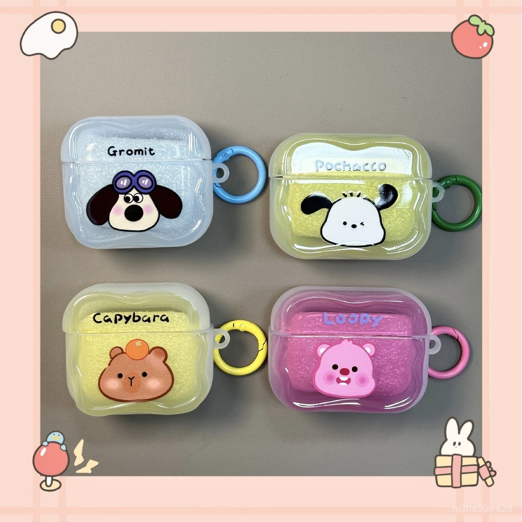新款✨免運✨AirPods 保護殼 可爱网红卡通动画适用苹果airpods 4保护套适用1/2代苹果耳机壳