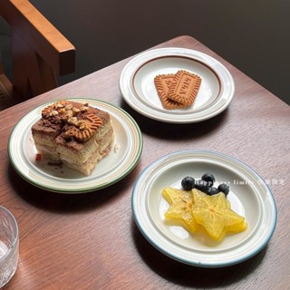 《悠樂家居》ins韓風碟子簡約點心盤下午茶甜品盤家用加厚菜盤陶瓷釉下彩盤子