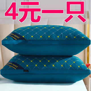 臺灣熱賣希爾頓刺繡枕頭 五星級家用絲絨軟枕芯一衹 酒店 單成人學生一對水洗 防蟎抗菌 枕頭 助眠枕 透氣枕 釋壓枕