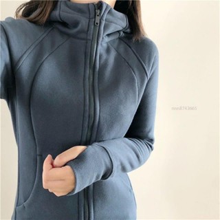 【臺灣出貨】加絨外套冬季新款跑步服女加厚瑜伽服健身服訓練運動上衣保暖緊身【低價促銷】1