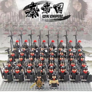 相容樂高秦始皇古代中國秦軍人仔積木士兵戰馬第三方兒童拚裝玩具