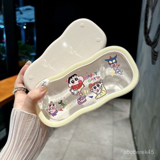 【全臺精選低價💖免運】【輕便耐用】新款蠟筆小新磁吸簡約透明眼鏡盒高顔值收納盒近視可愛學生ins