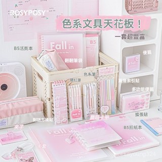 高階品質🎁免運🚚 Rosyposy色係 文具套裝 ins高顔值 筆記本禮盒 畢業禮物學習用品