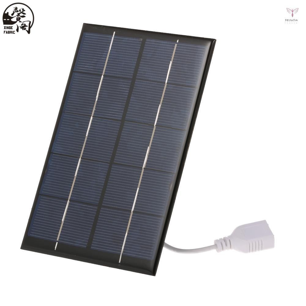 台灣出貨》2w/5v 便攜式太陽能充電器,帶 USB 端口單晶矽緊湊型太陽能電池板手機手機移動電源充電器,適用於露營