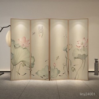 「森活良品」免運😊新中式屏風隔斷客廳布藝臥室遮擋家用移動折疊折屏雙麵簡約辦公室