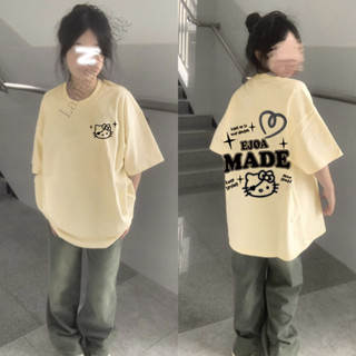 LanFa時尚女裝/上衣 短袖 女生 短袖純棉 韓版 寬鬆上衣 短袖T恤女夏胖MM大碼女裝寬鬆慵懶風學生甜美可愛上衣