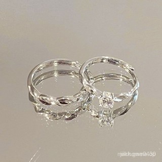 💍 限時下殺 925銀銀星河閃耀對戒情侶款ins高階一對小眾設計可調節戒指 送女友 送老婆