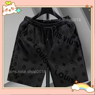 ☀桃園出貨+可開發票☀沙灘褲 植絨立體字母LOU 韓版休閒五分 男生短褲