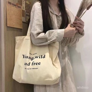 👜 卿選好物 👜【1477人好評】帆布包ins高顔值單肩書包手提卡通學生韓版上課學生帆布厚實新包