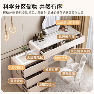 【時光家居】臥室梳妝臺床頭櫃一體現代簡約化妝臺輕奢網紅ins化妝桌子收納櫃