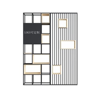 免運 可開發票 玄關隔斷置物架 鐵藝辦公室客廳餐廳創意工業風裝飾架企業入戶屏風隔屏擺飾架 餐廳花架 屏風儲物架 展示架