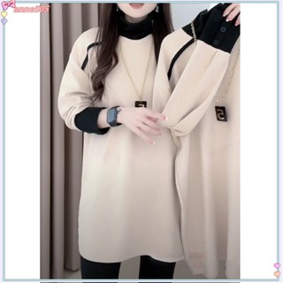 新品上新🎉特大尺碼女裝 孕婦上衣 德絨高領保暖打底衫女 秋冬大尺碼上衣女 寬鬆顯瘦長袖上衣SPSX