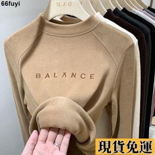 🌸限時低價🌸 【清倉價】 美式刺繡半高領打底衫女新款秋冬內搭德絨加厚保暖長袖t卹上衣潮