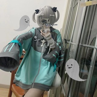 藍鯨【2.8萬】亞文化原創設計地雷係量産型運動套裝外套秋冬日係寬鬆衛衣上衣